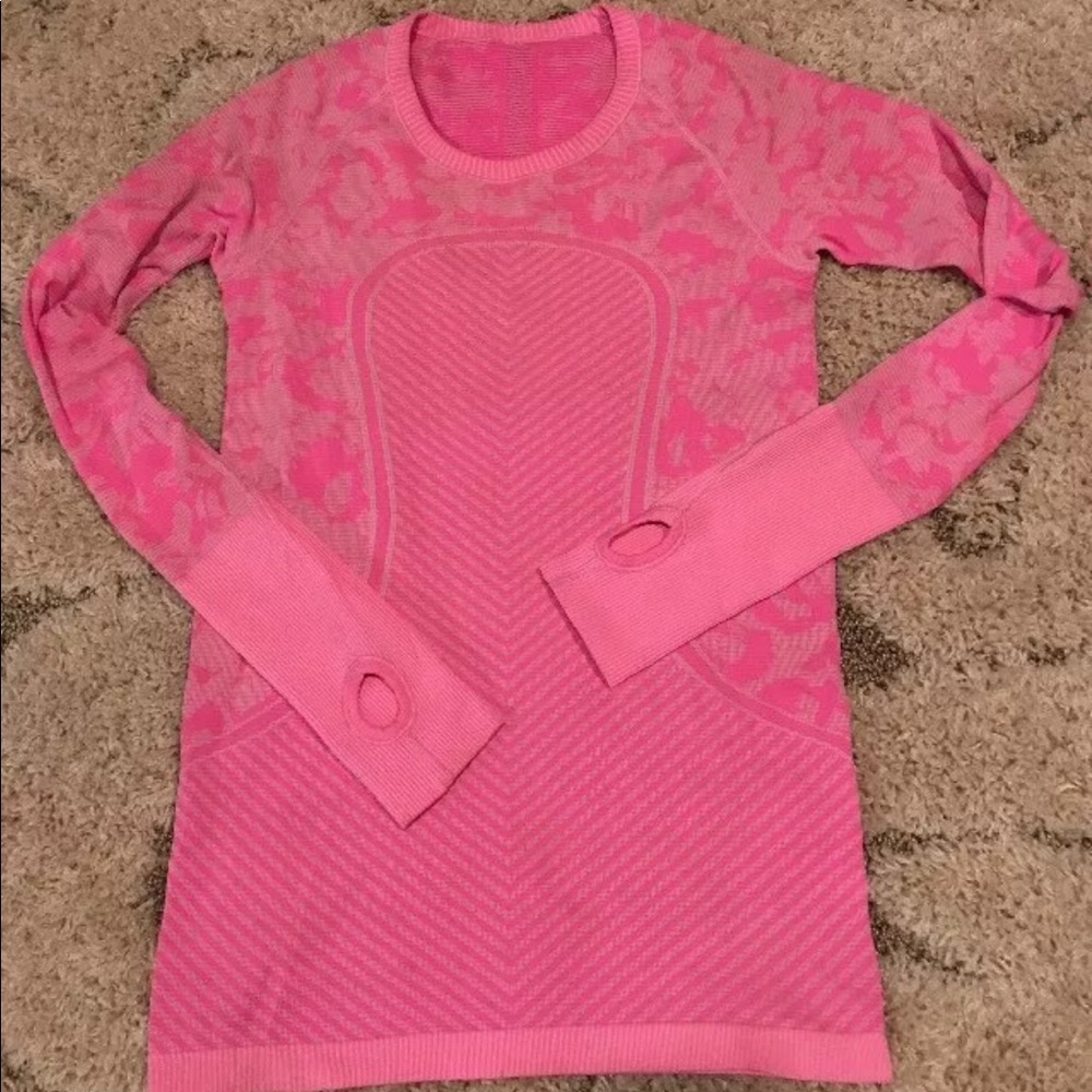 Lululemon Swiftly Tech Long Top Sleeve Pink Camo
